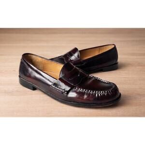 Cole Haan Pinch Penny Loafers Burgundy Size 11.5 M Dress Shoes